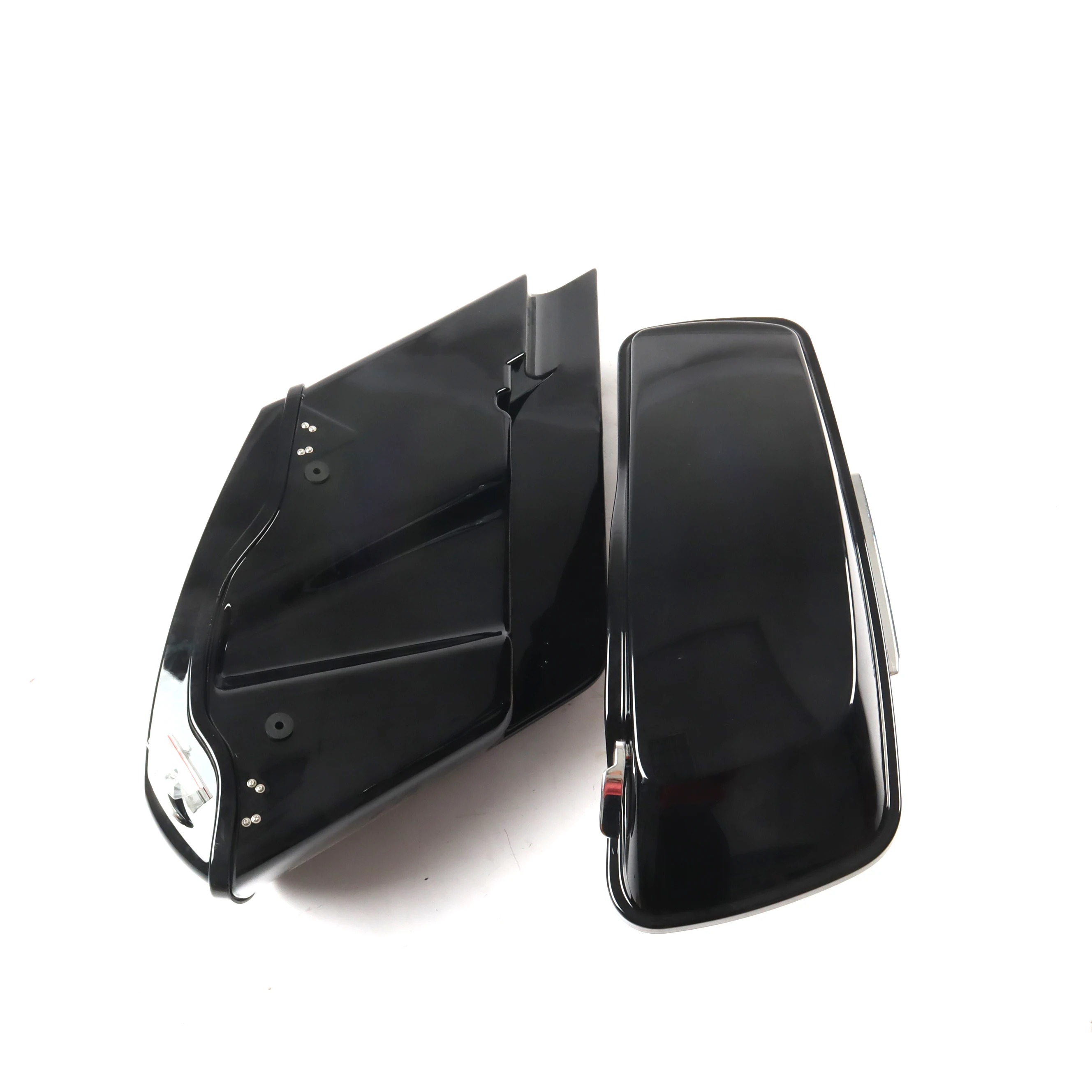 Two Cut Out Modified sharp Edge Box 2014 for harley Road Glide Motorcycle Saddlebag Motorbkie Bag